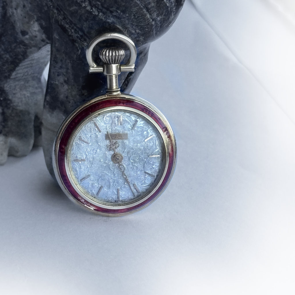 Vintage Atlantis 18K Gold & Enamel Lady's Pendant Watch, c. 1950s/1960s