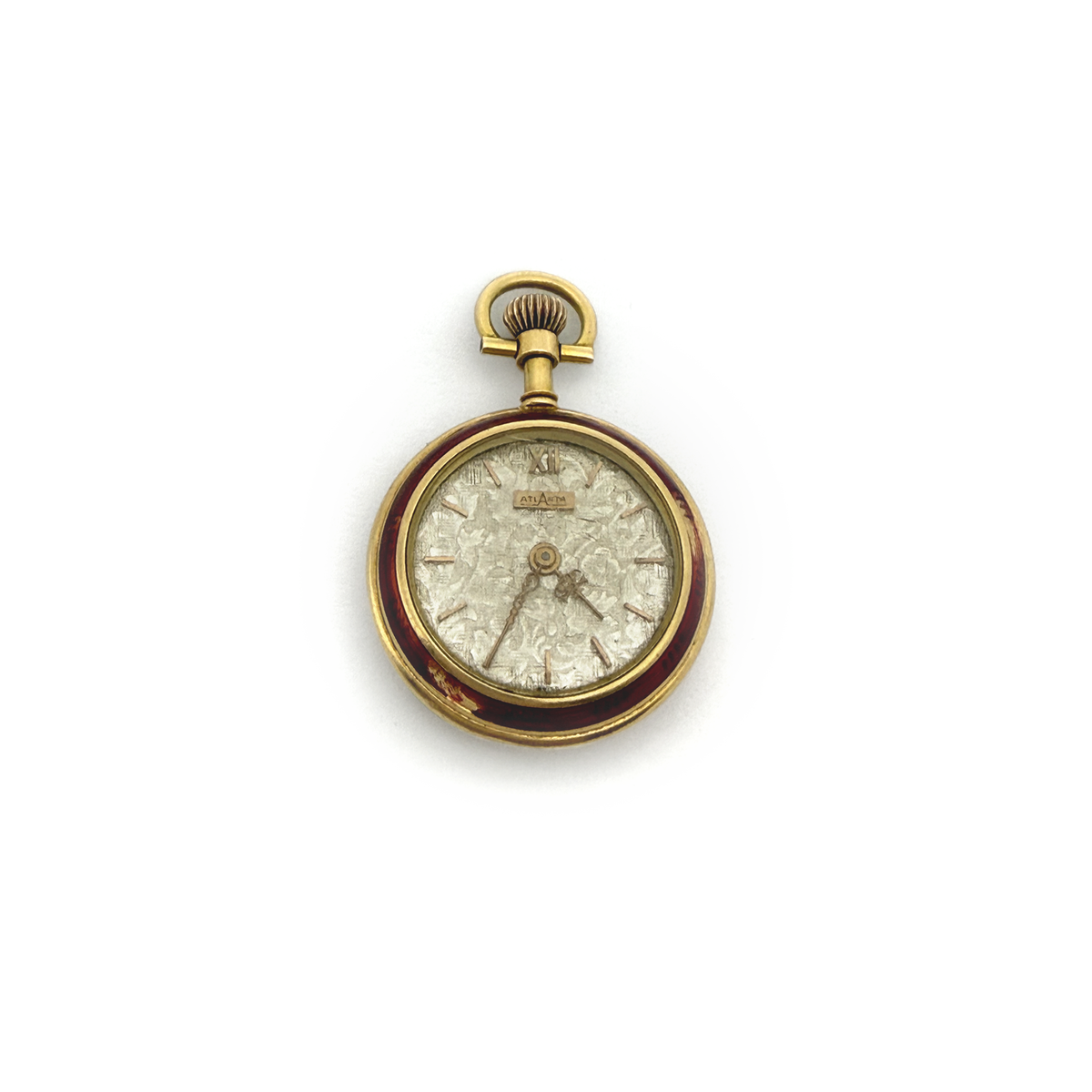 Vintage Atlantis 18K Gold & Enamel Lady's Pendant Watch, c. 1950s/1960s