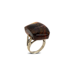 Natural Baltic Amber & Sterling Silver Statement Ring