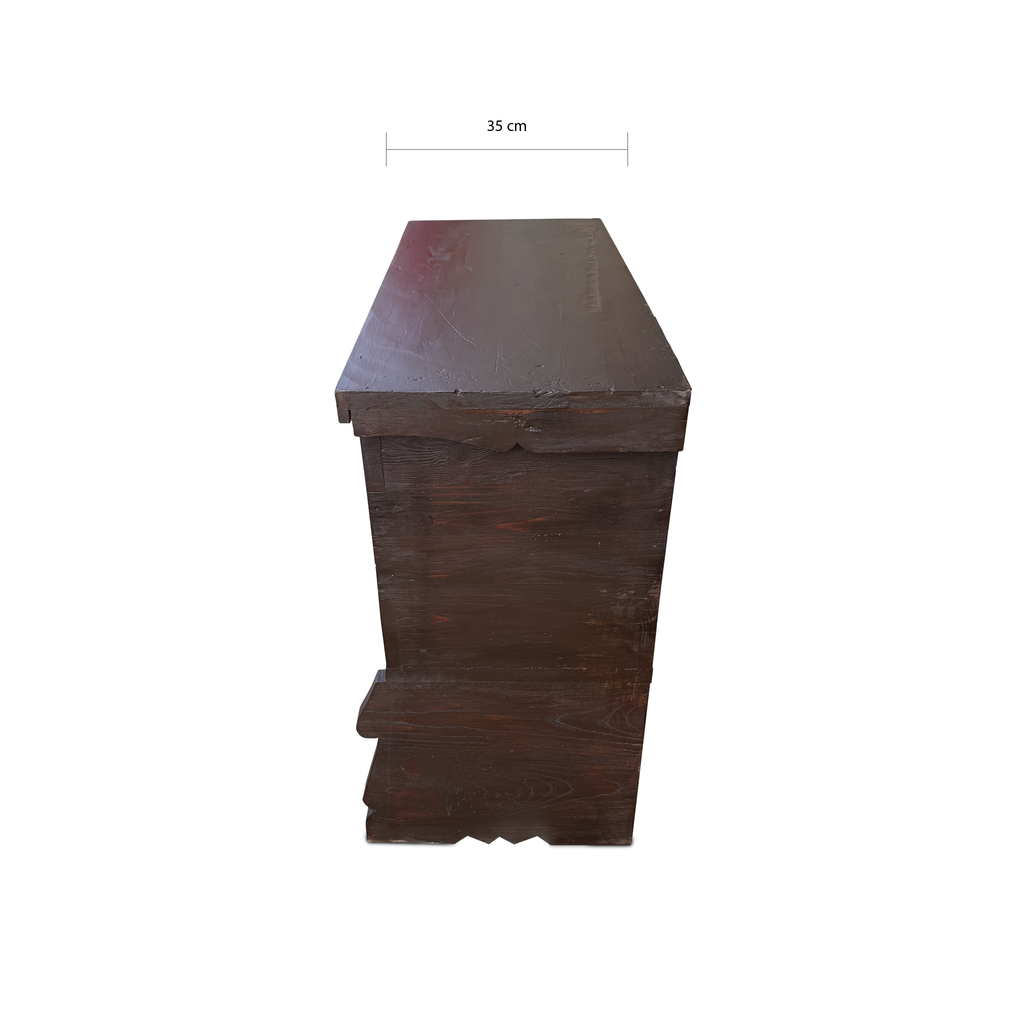 Antique Syrian Walnut Chest with Mother of Pearl Inlay