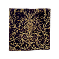 Ottoman dival embroidery, gilt metal thread on velvet, late 19th century.