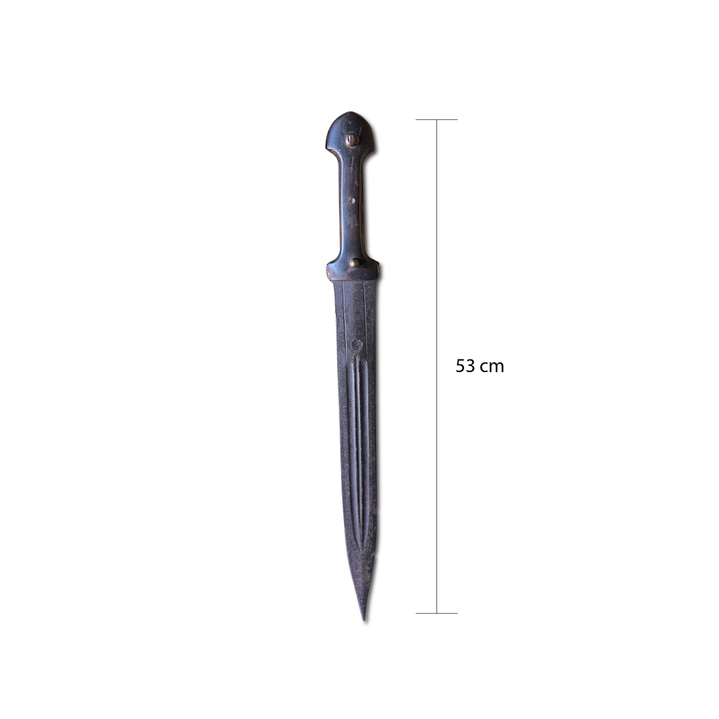 Antique Ottoman Syrian Kindjal / Fighting Knife, Triple Fuller Blade, 19th Century