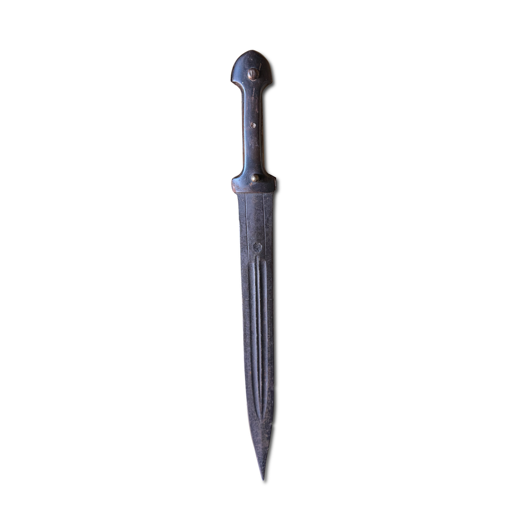 Antique Ottoman Syrian Kindjal / Fighting Knife, Triple Fuller Blade, 19th Century