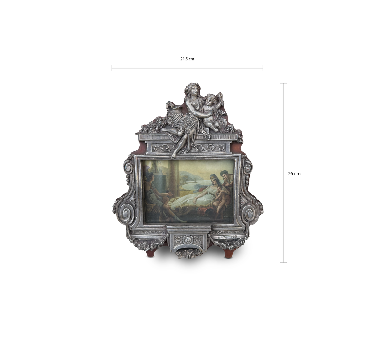 Picture Frame Ornate 925 Sterling Silver Figural Classical Revival
