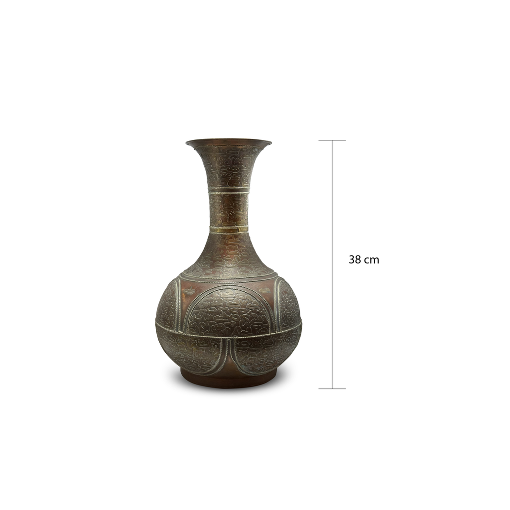 Antique Mamluk Revival Copper Vase with Arabic Calligraphic c.1900