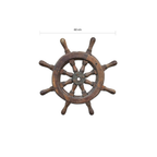 Wooden Ship’s Wheel with Brass Fittings