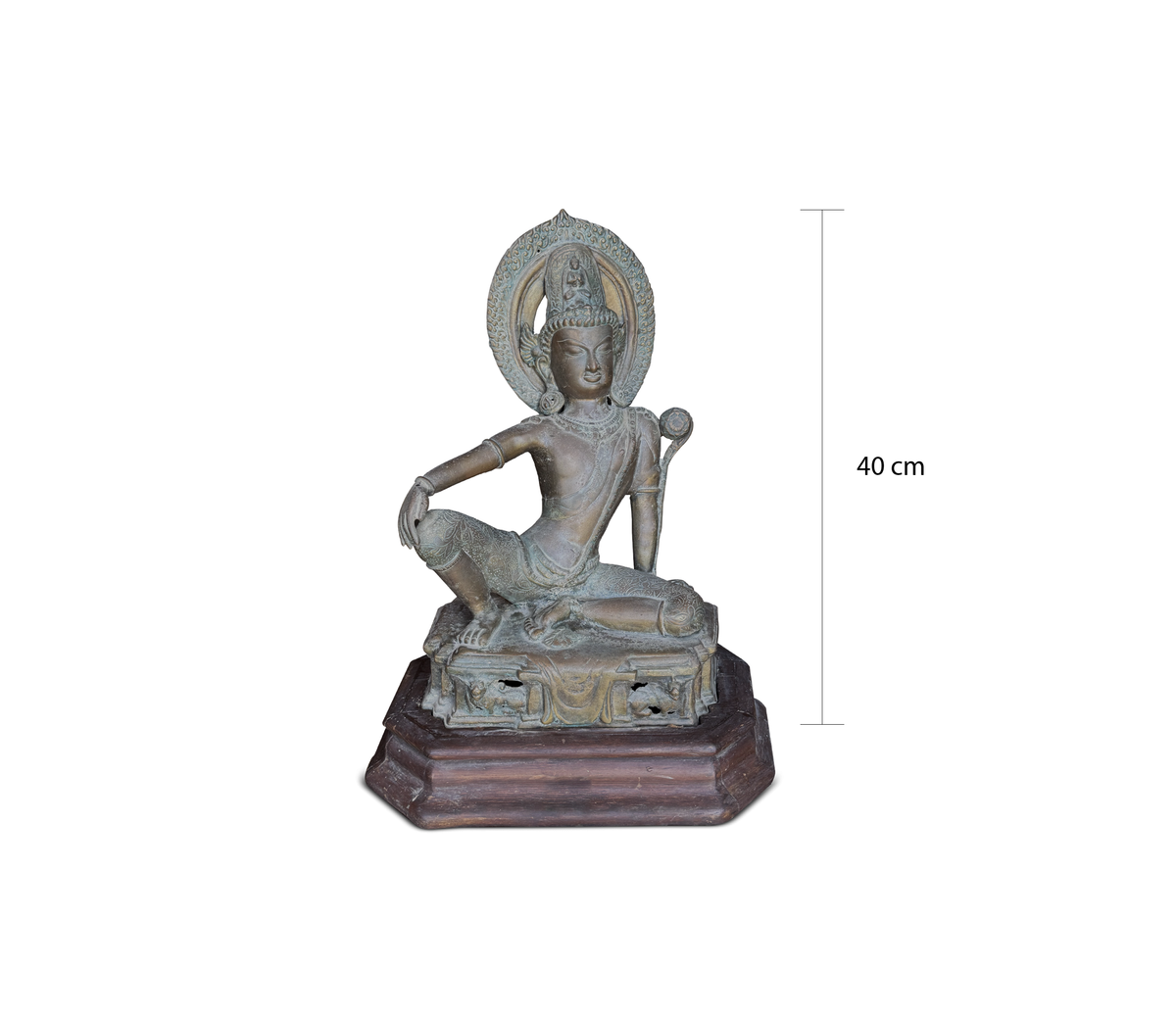 Antique Bronze Avalokiteshvara (Lokeshvara) Bodhisattva Pala Inspired Himalayan / North Indian Tradition