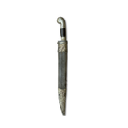 Antique Levantine Ottoman Period Knife with French Inscribed Blade & Scabbard, c. 1880–1920