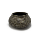 Mamluk Brass Bowl with Silver Inlay and Arabic Calligraphy