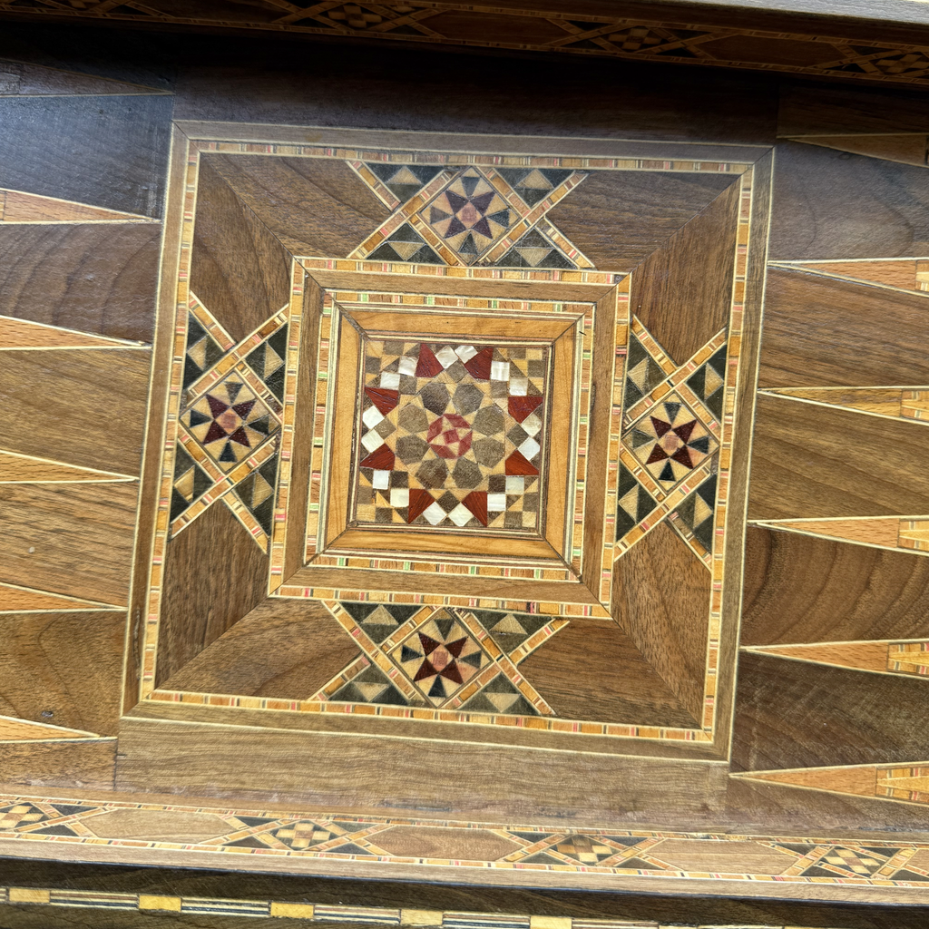 Vintage Syrian Handmade Marquetry Backgammon & Chess Board with Mother of Pearl Inlay
